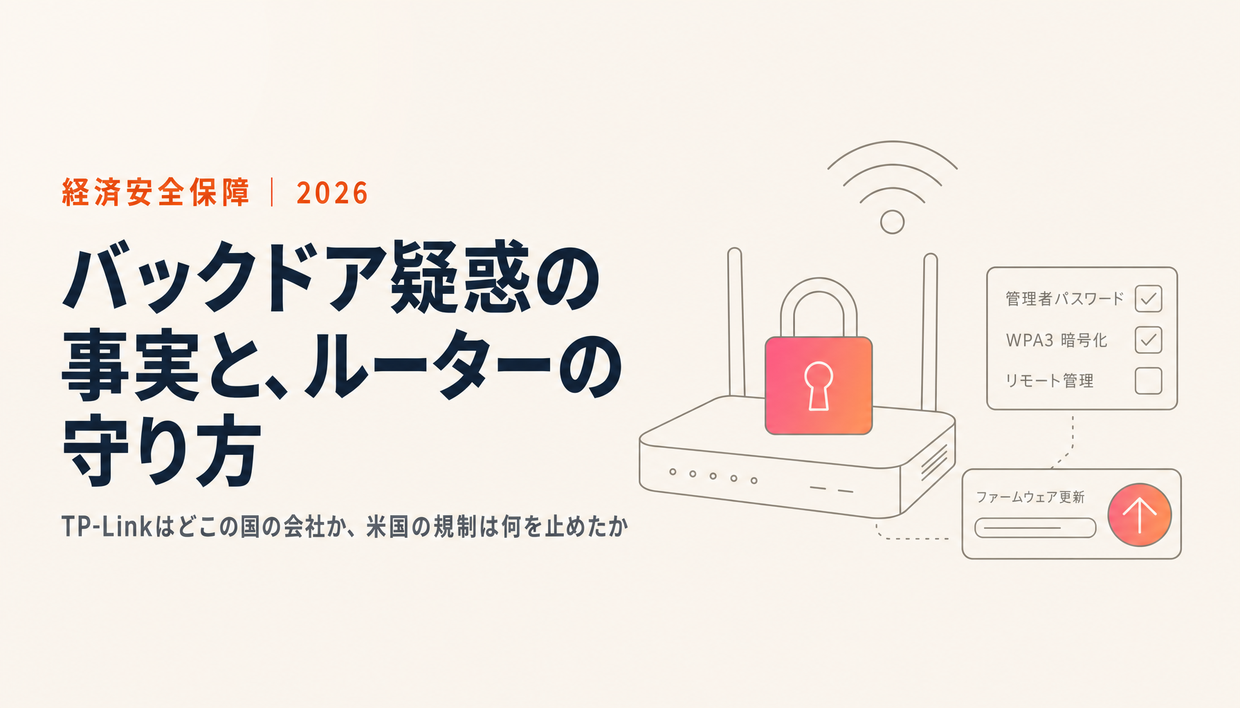 TP-Linkにバックドアはあるのか｜どこの国の会社か、ルーターの対策まで