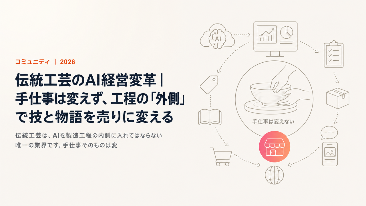 伝統工芸のAI経営変革|手仕事は変えず、工程の「外側」で技と物語を売りに変える