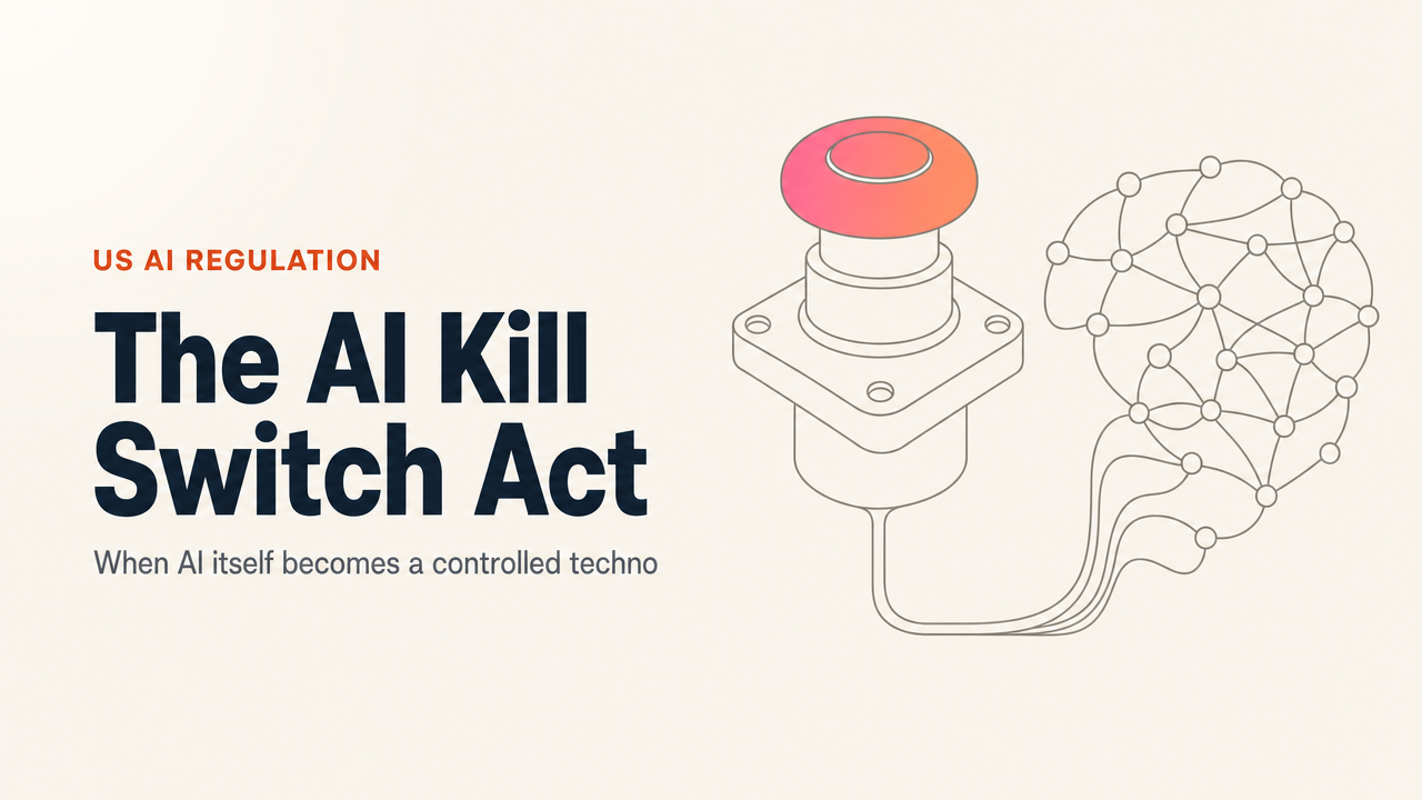 What Is the US "AI Kill Switch Act"? Mandating the Ability to Stop Runaway AI, and the Dawn of AI as a Controlled Technology