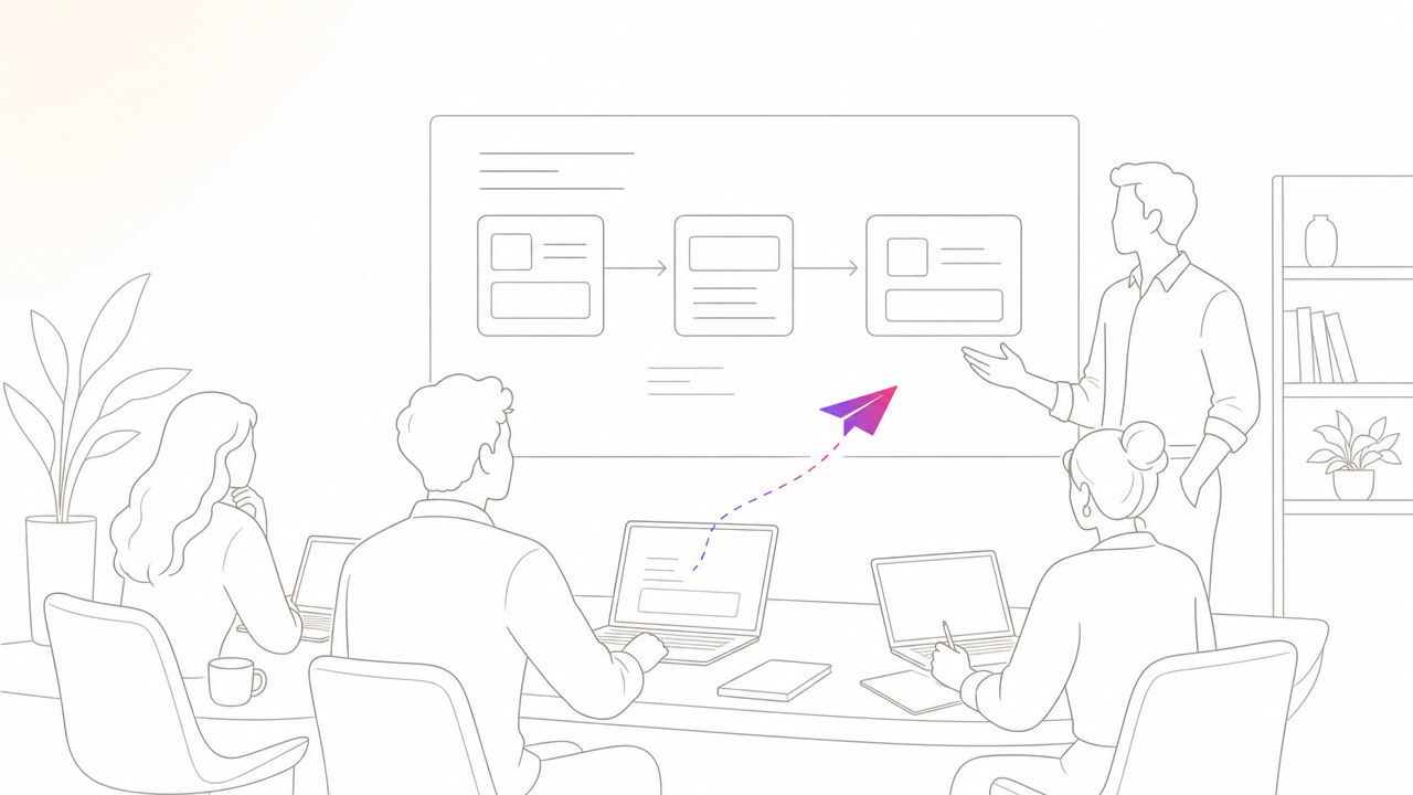 実践型AI研修の様子を表すイラスト